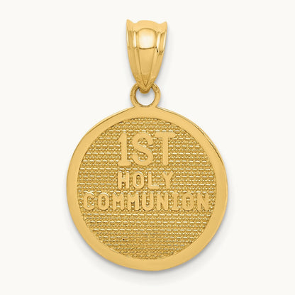 Reversible Cross & 1st Holy Communion Charm — 14K Yellow Gold