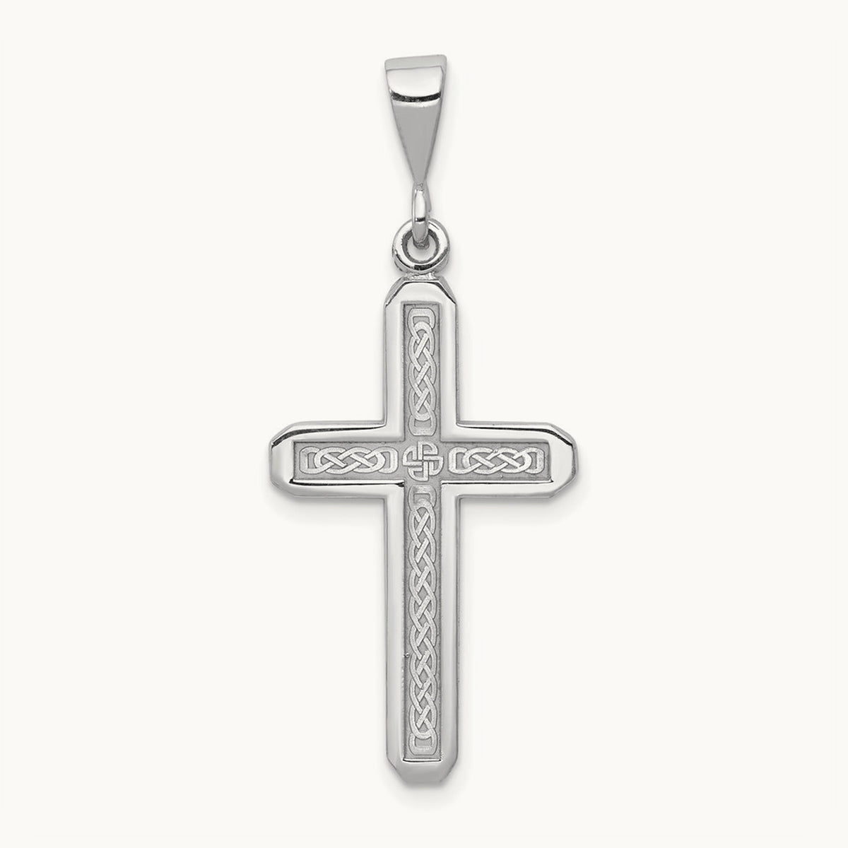 Cross Charm, 14K White Gold