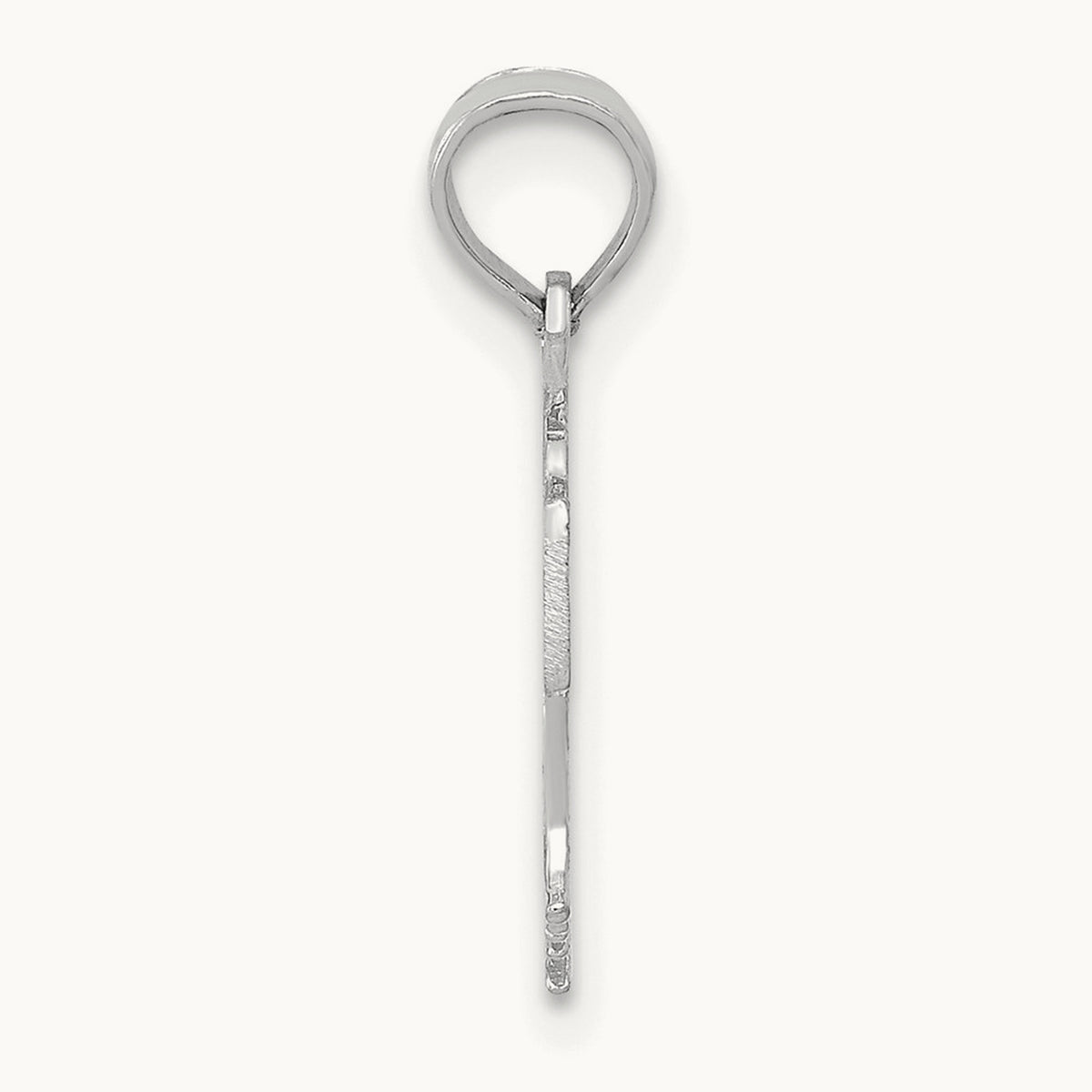 Basketball in Net Pendant, 14K White Gold