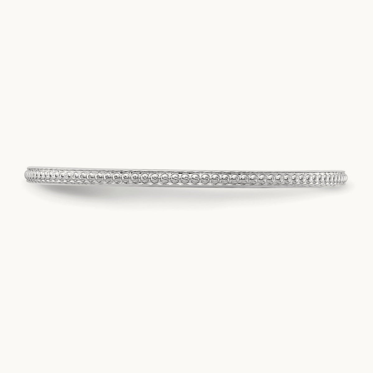 Bead Stackable Band — 10K White Gold