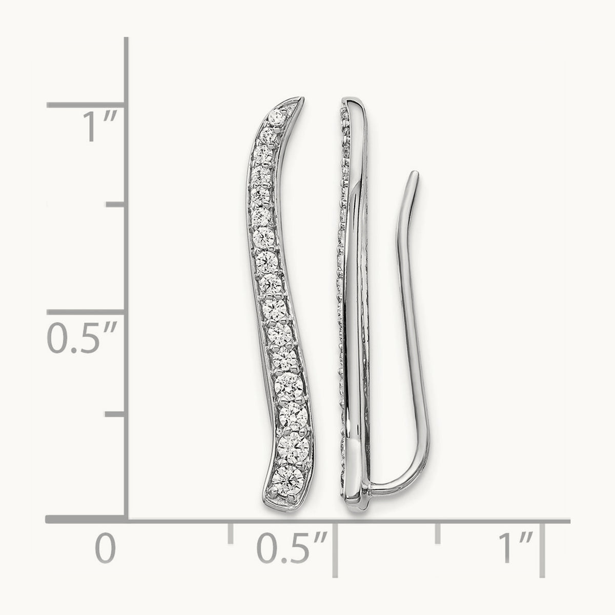 Diamond Ear Climber Earrings — photo set