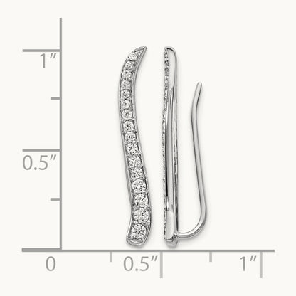 Diamond Ear Climber Earrings — photo set