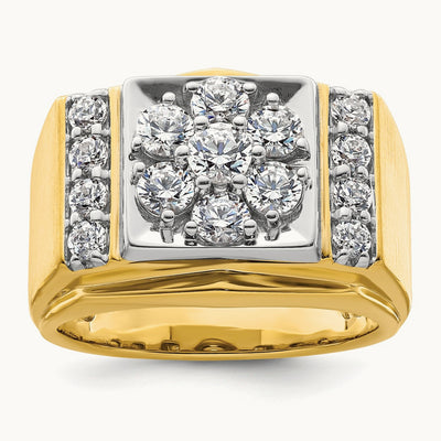 Men's Cluster Ring, 1.75 ct tw Lab-Grown Diamond