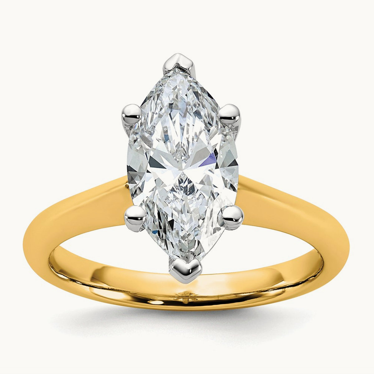 Marquise 8X Ring, 2.00 ct tw Lab-Grown Diamond — 14K Two-Tone