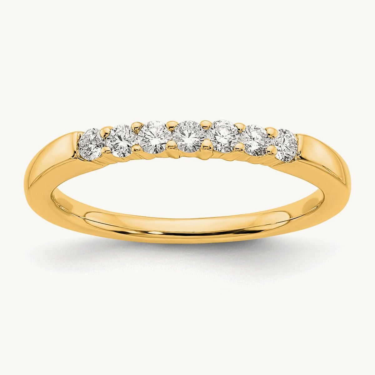 7-Stone Diamond Band — 14K Yellow Gold, 0.245 ct, 7