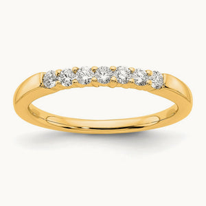 7-Stone Diamond Band — 14K Yellow Gold, 0.245 ct, 7