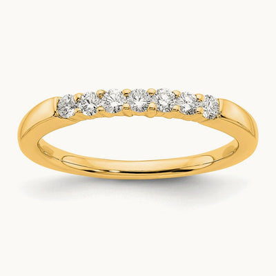 7-Stone Diamond Band — 14K Yellow Gold, 0.245 ct, 7