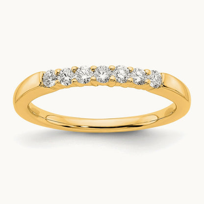 7-Stone Diamond Band — 14K Yellow Gold, 0.245 ct, 7