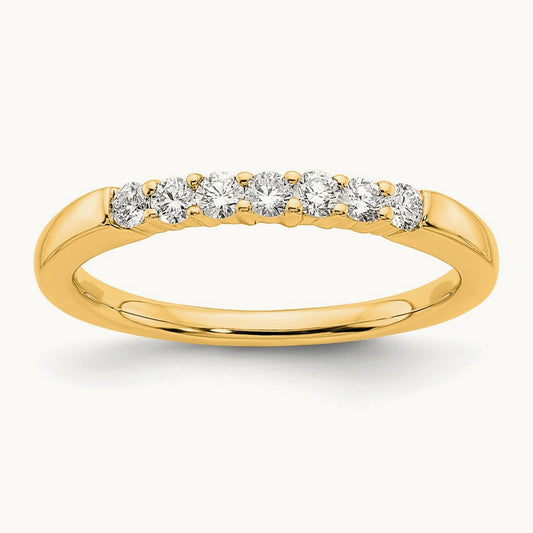 7-Stone Diamond Band — 14K Yellow Gold, 0.245 ct, 7