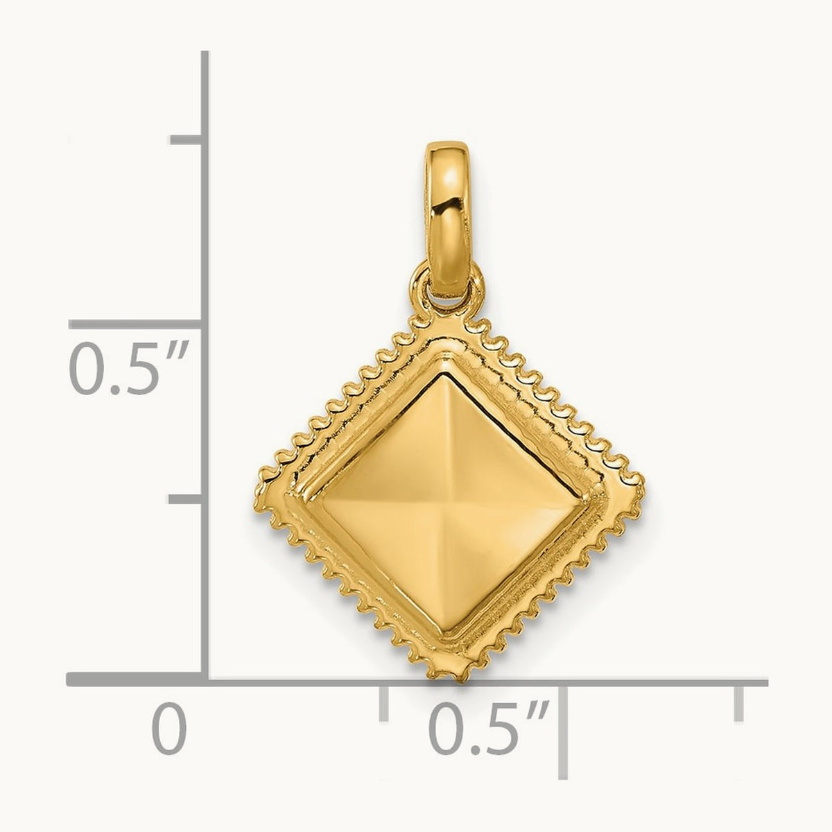Fancy Ravioli, 14K Yellow Gold