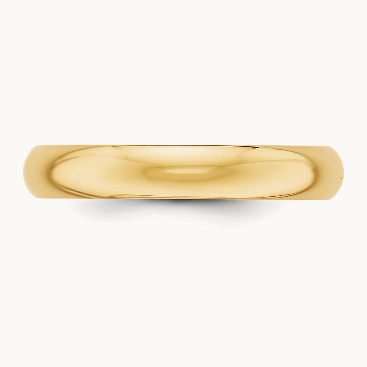 Half Round Band, 4mm, 10K Yellow Gold