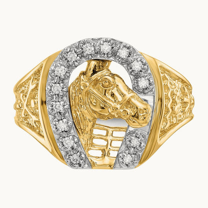 AA Diamond men's ring, 14K Two-tone