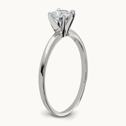 Round Solitaire Engagement Ring, 0.50 ct tw Lab-Grown Diamond — 14K White Gold