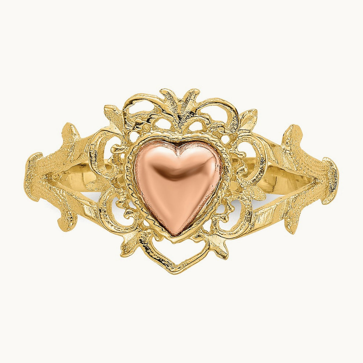 Heart Ring, 14K Two-tone