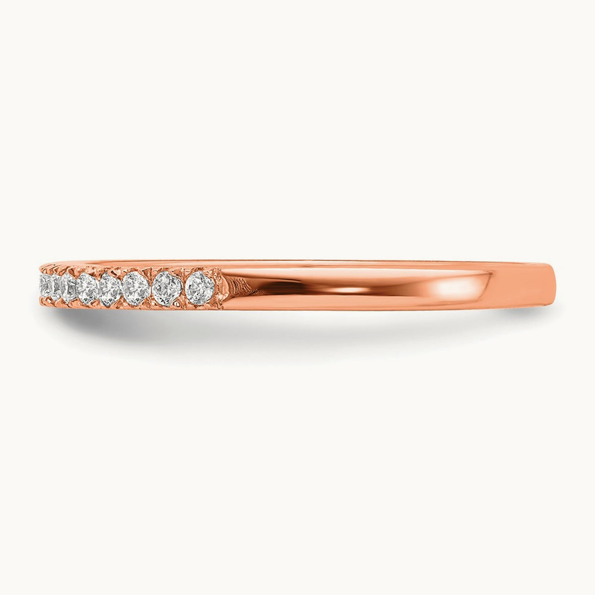 Diamond Wedding Band — 14K Rose Gold, 7