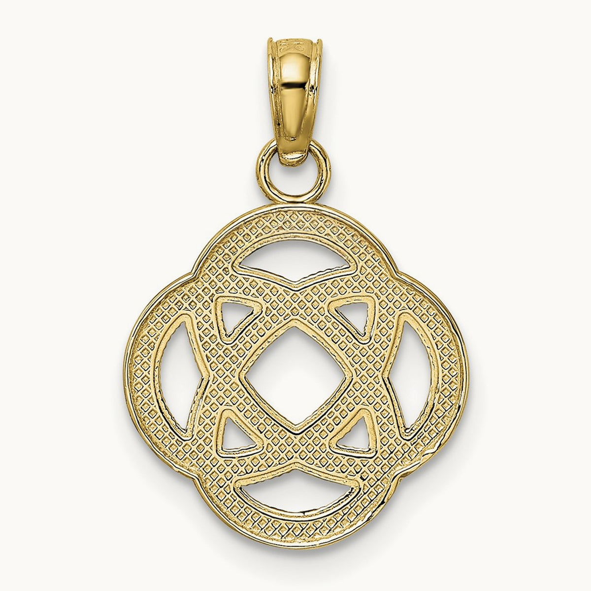Small Celtic Eternity Knot Circle Charm, 14K