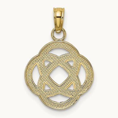 Small Celtic Eternity Knot Circle Charm, 14K