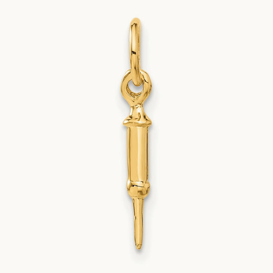 Doctors Syringe Charm, 14K