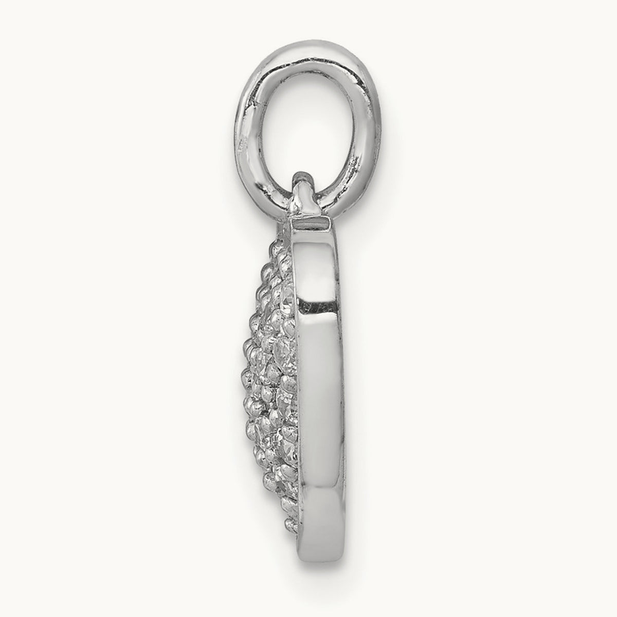 3/8ct. Diamond Heart Pendant, 14K White Gold