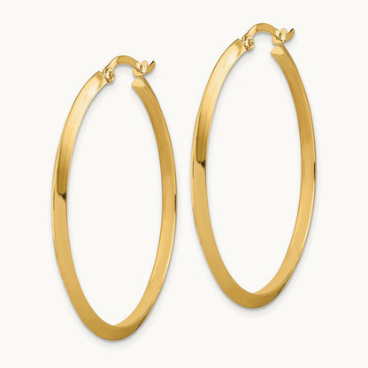 Polished Hoop Earrings — 14K Yellow Gold