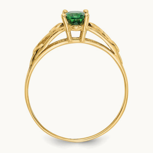 Madi K Synthetic Emerald Ring, 14K