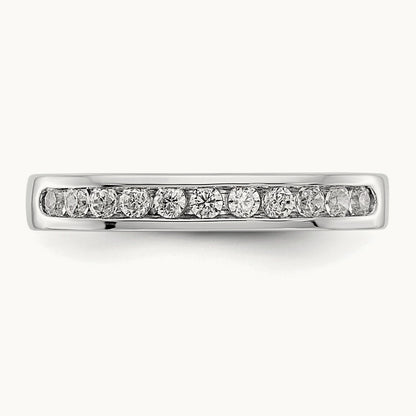 11-Stone Diamond Channel Band, Platinum