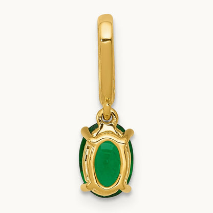Diamond and Oval Emerald Pendant — photo set