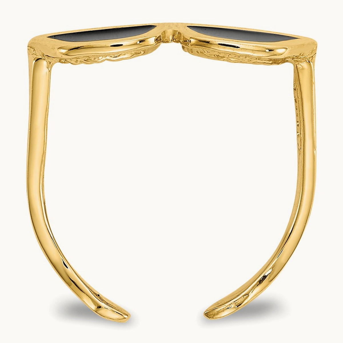 Enameled Sunglasses Toe Ring, 14K
