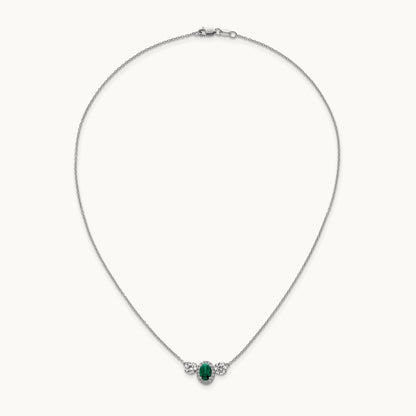 Created Em 3 Stone Necklace, 1.00 ct tw Lab-Grown Diamond