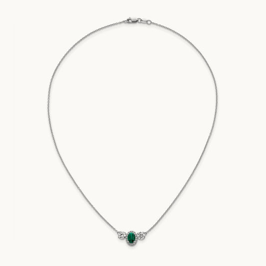 Created Em 3 Stone Necklace, 1.00 ct tw Lab-Grown Diamond