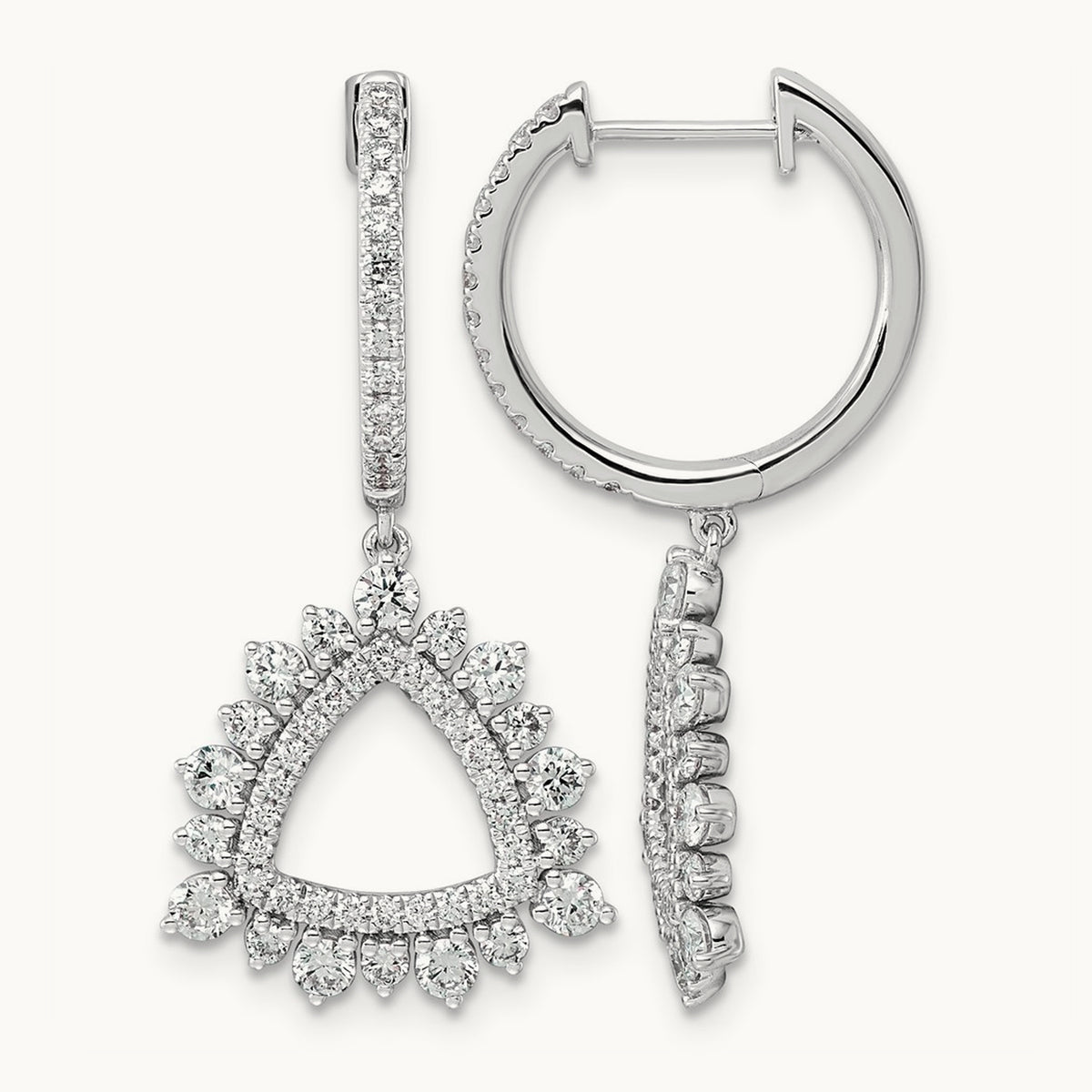 Dangle Hoop Earrings, 1.50-2.00 ct tw Lab-Grown Diamond