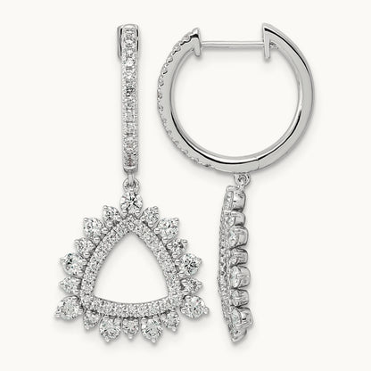 Dangle Hoop Earrings, 1.50-2.00 ct tw Lab-Grown Diamond