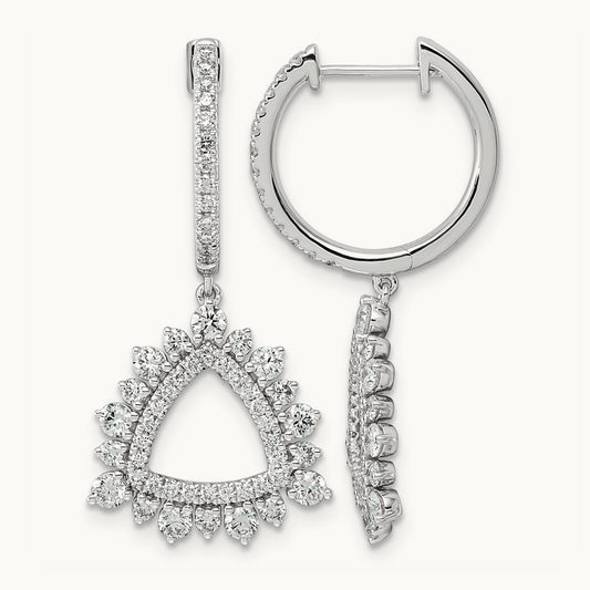 Dangle Hoop Earrings, 1.50-2.00 ct tw Lab-Grown Diamond