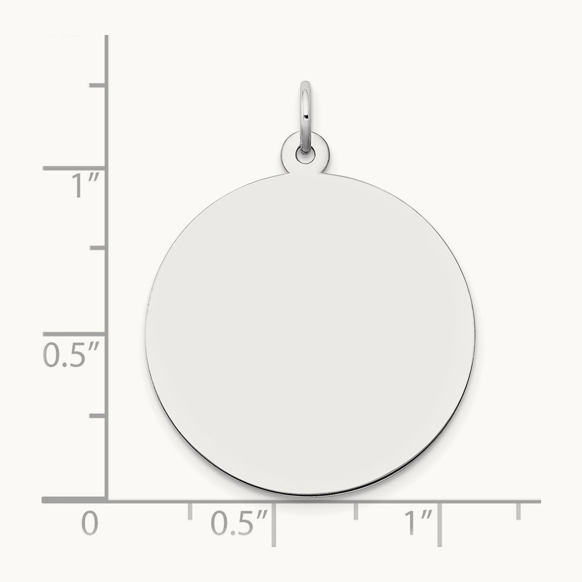 Plain .035 Gauge Round Engravable Disc Charm — 28mm