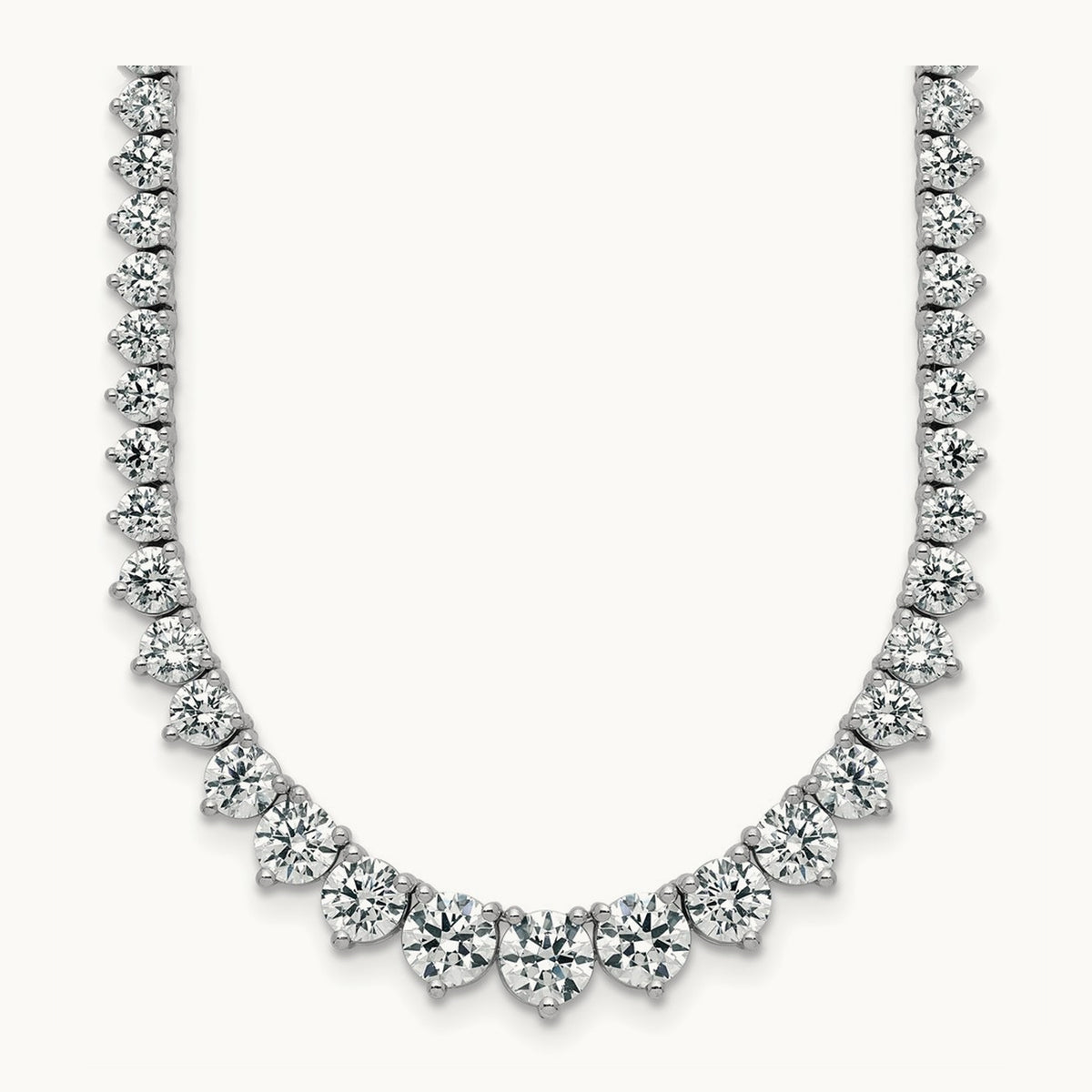 Graduated Tennis Necklace, 16.25 ct tw Lab-Grown Diamond