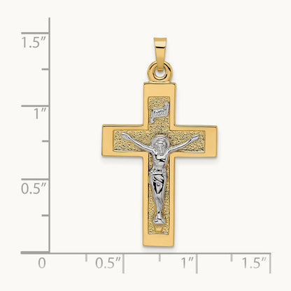 Polished Solid INRI Crucifix Pendant — photo set