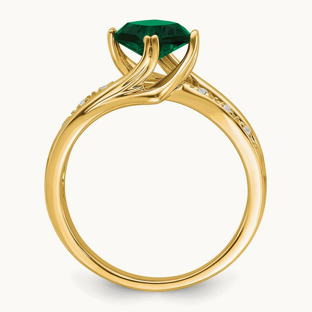 Created Emerald and Diamond Ring — photo set