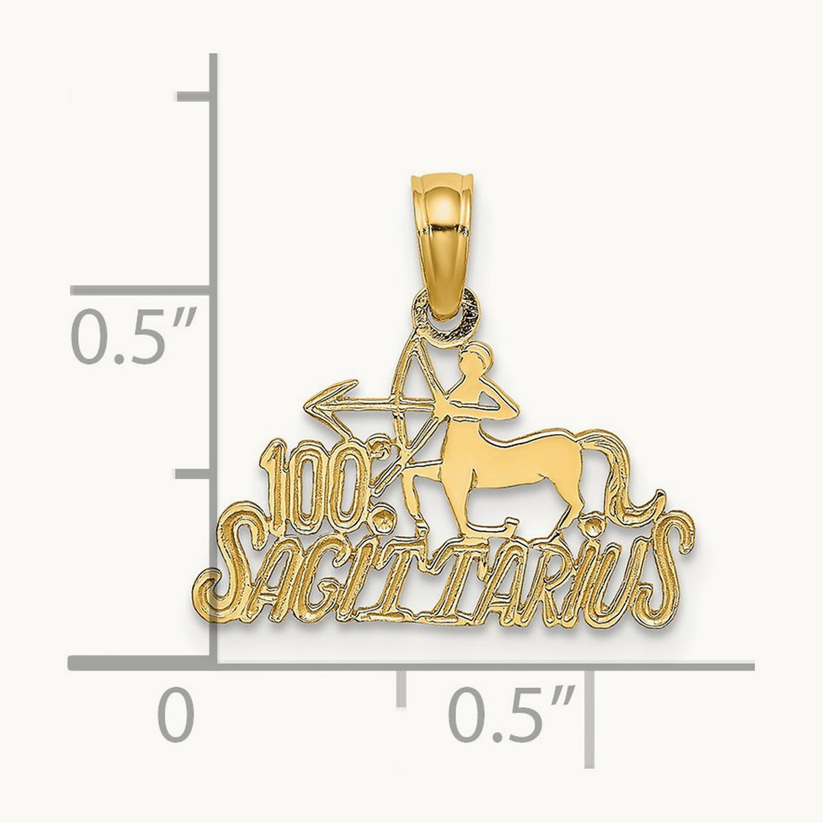 100% SAGITTARIUS Zodiac Charm — 14K Yellow Gold