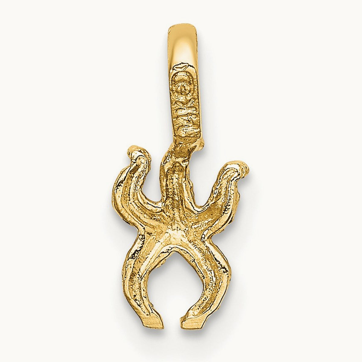 Mini Starfish with Fixed Bail Charm, 14K