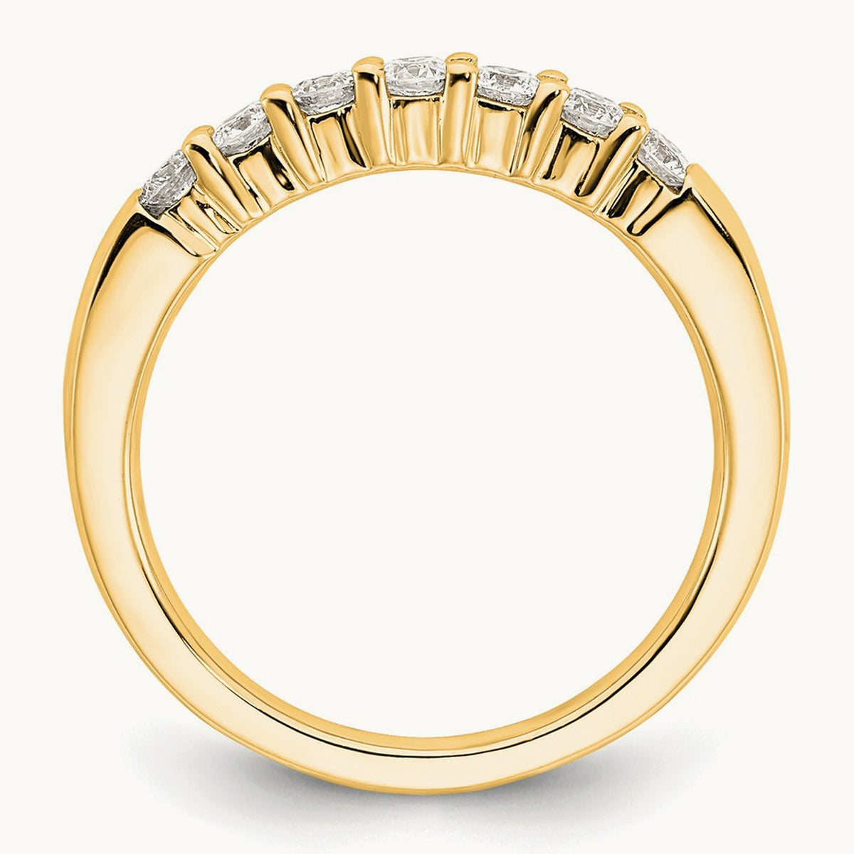 7-Stone Diamond Band — 14K Yellow Gold, 0.455 ct, 7