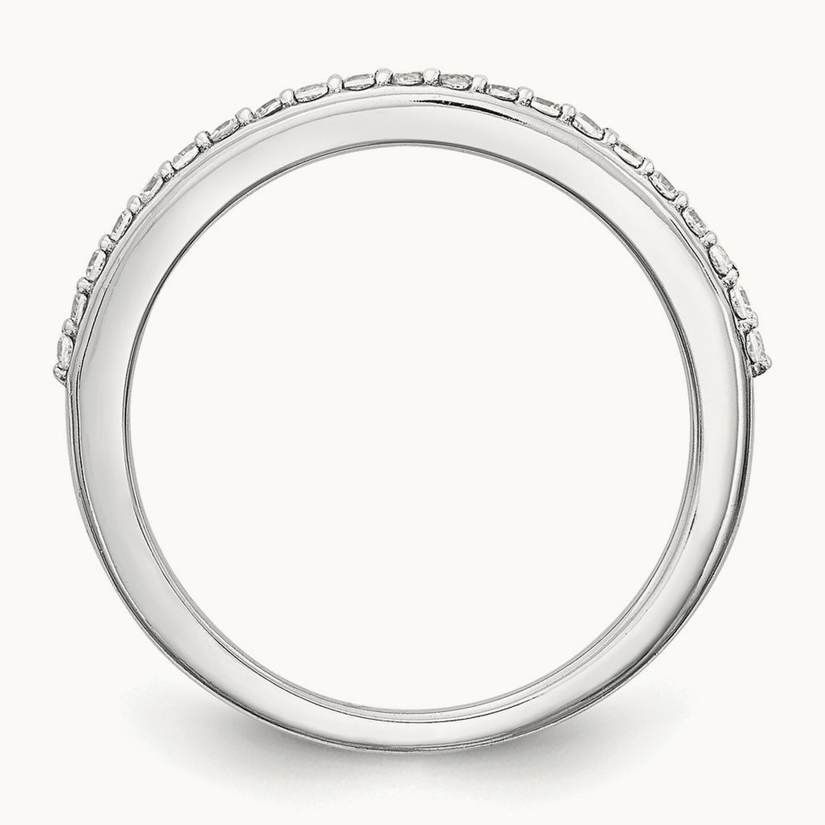 Diamond Wedding Band, 14K White Gold