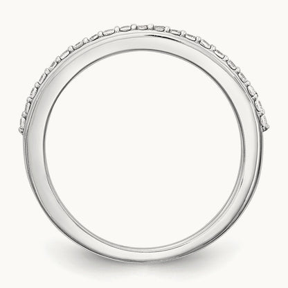 Diamond Wedding Band, 14K White Gold