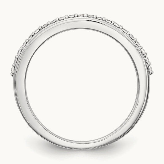 Diamond Wedding Band, 14K White Gold