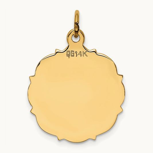 Plain .018 Gauge Engravable Disc Charm — 24mm