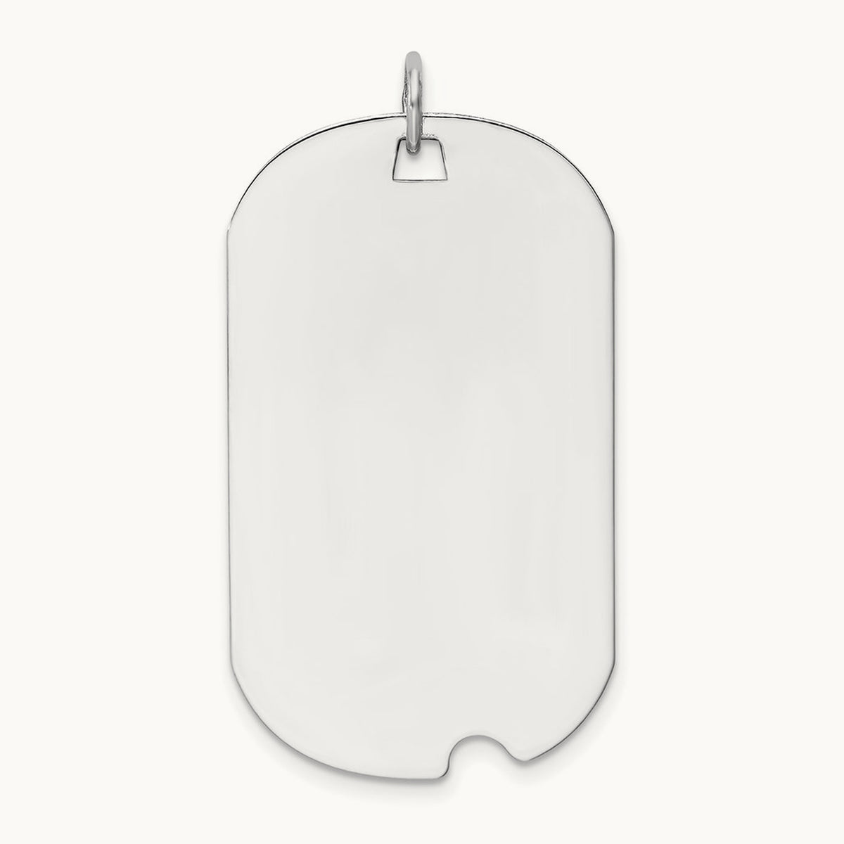 Plain .018 Gauge Engravable Dog Tag with Notch Disc — 40.8mm
