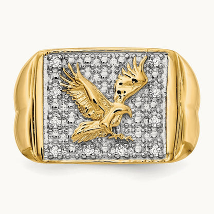 AA Diamond men's ring, 14K