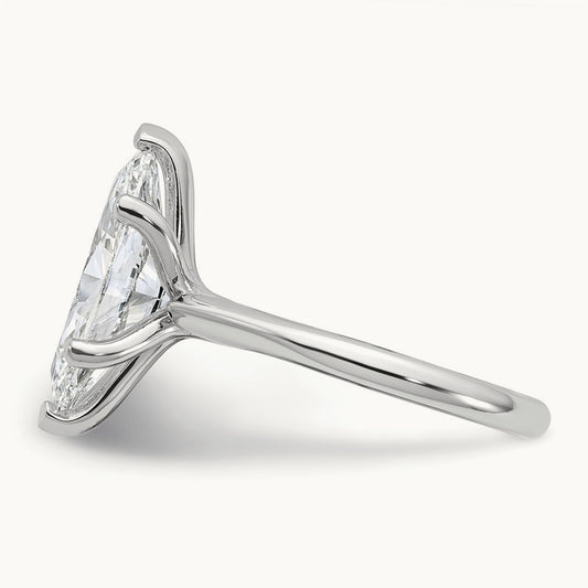 Marquise 8X Ring, 4.00 ct tw Lab-Grown Diamond — 14K White Gold