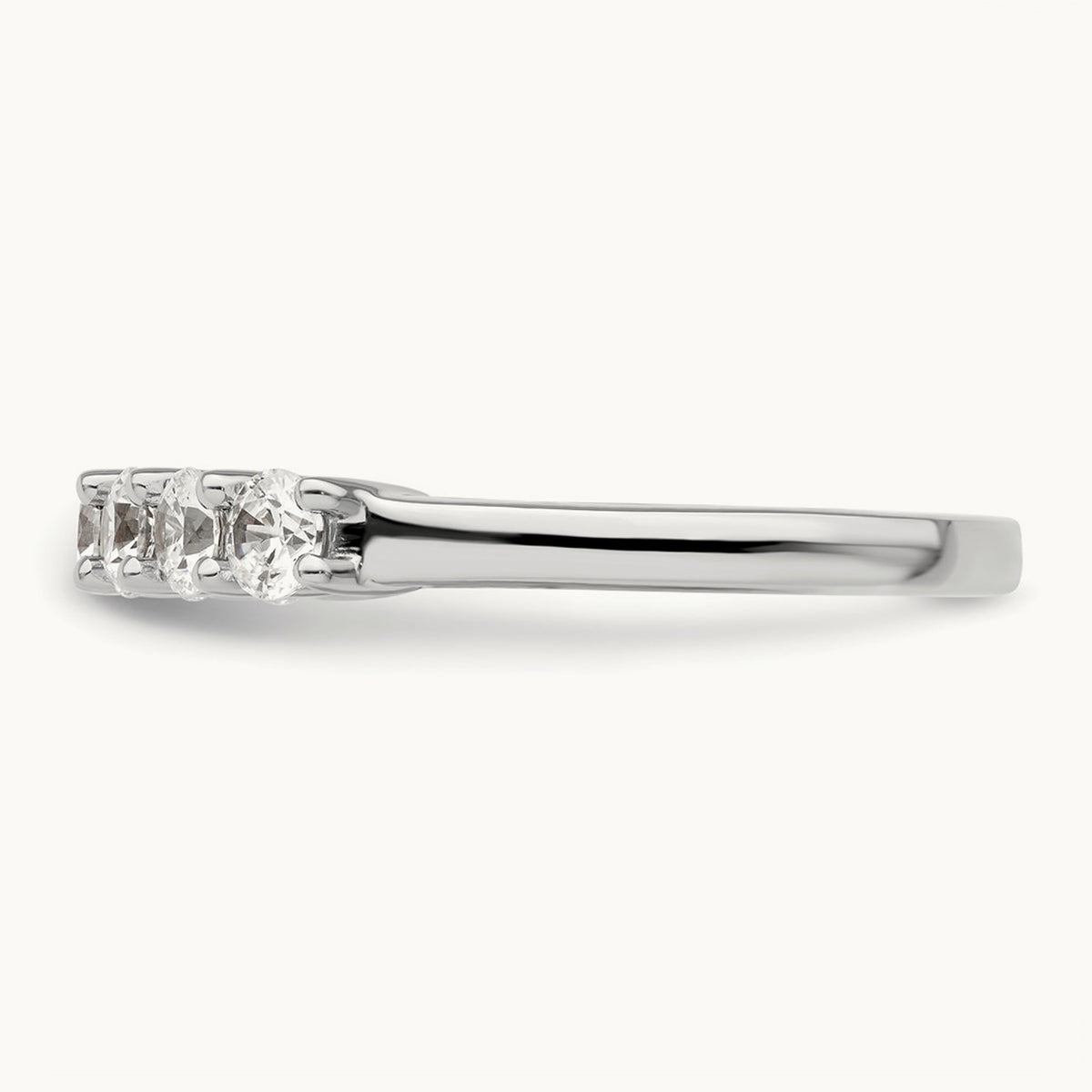 7-Stone Diamond Band, 14K White Gold