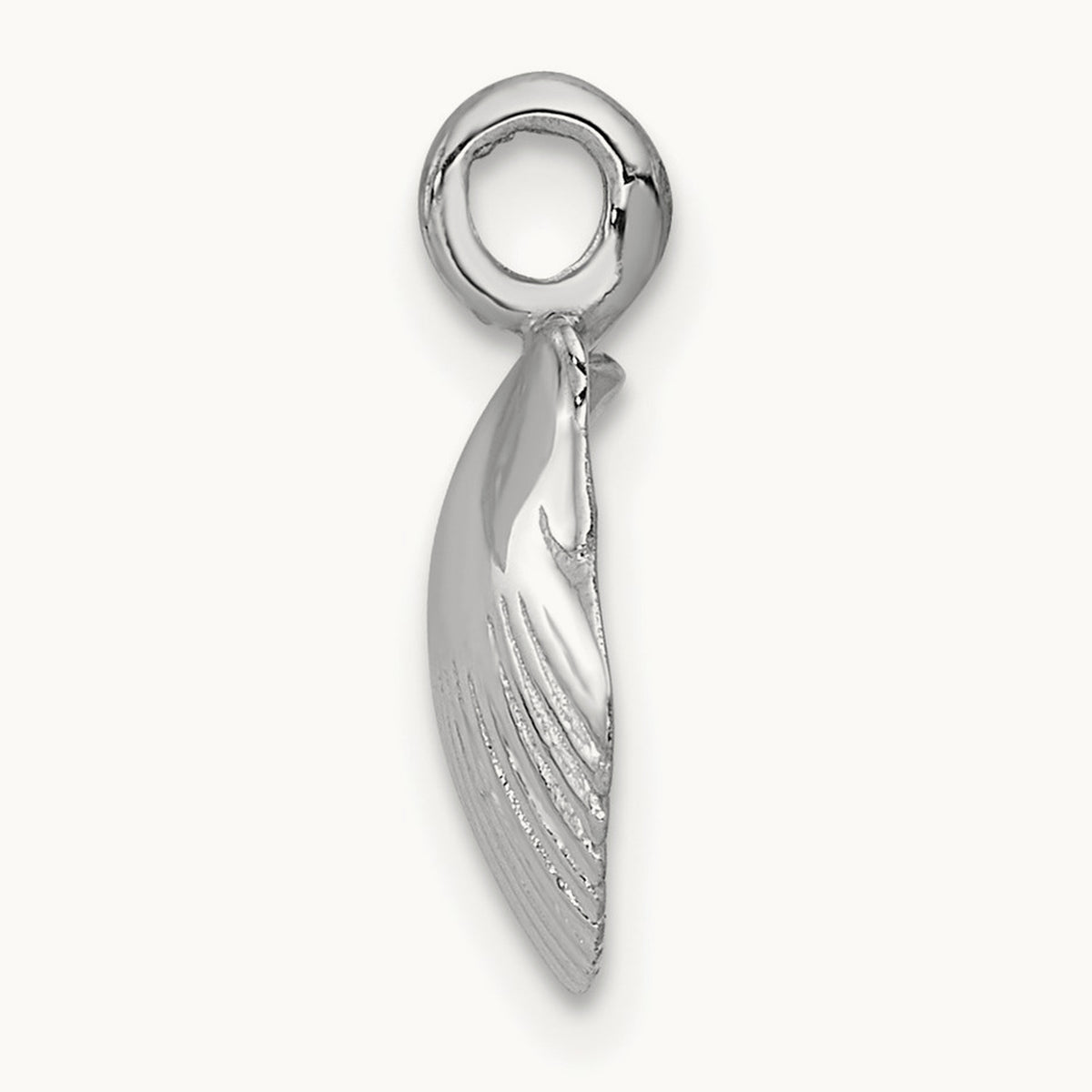 Seashell Pendant, 14K White Gold