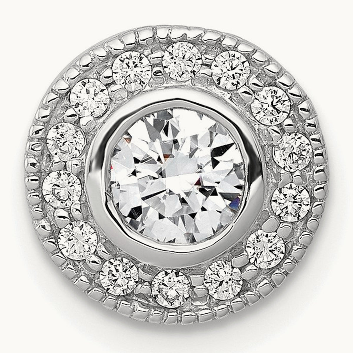 Round Halo Chain Slide, 0.50 ct tw Lab-Grown Diamond